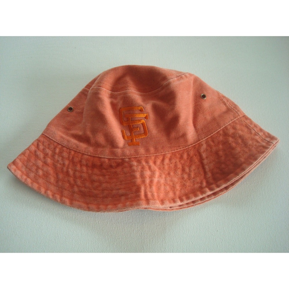 SAN FRANCISCO GIANTS ORANGE SZ M/LG floppy bucket golf BEACH VINTAGE HAT CAP